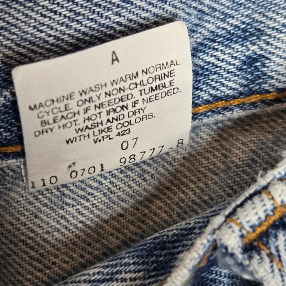 Levi's 505 Regular‎ Fit Jeans 38x34 Light Wash Vintage Y2K 2001 Denim Blue